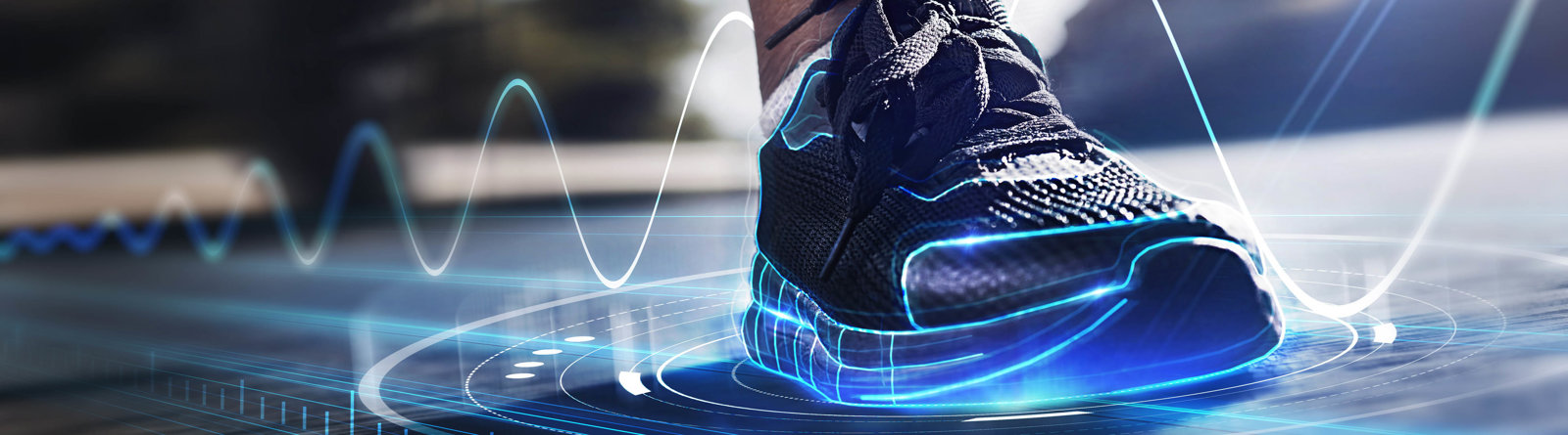 Hologram Shoes Sports Fitness Run Speed Health Tracking Outdoor Future Sneakers Graphics Workout Exercise Balance Routine Training Marathon Wellness LR