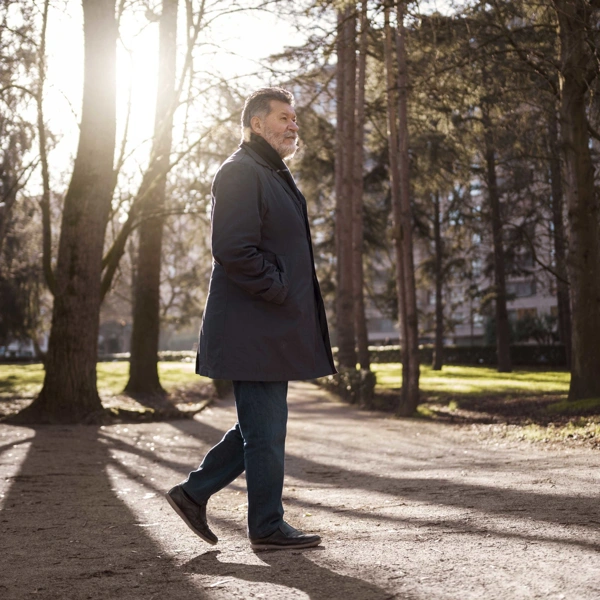 Full Shot Elderly Man Taking Stroll