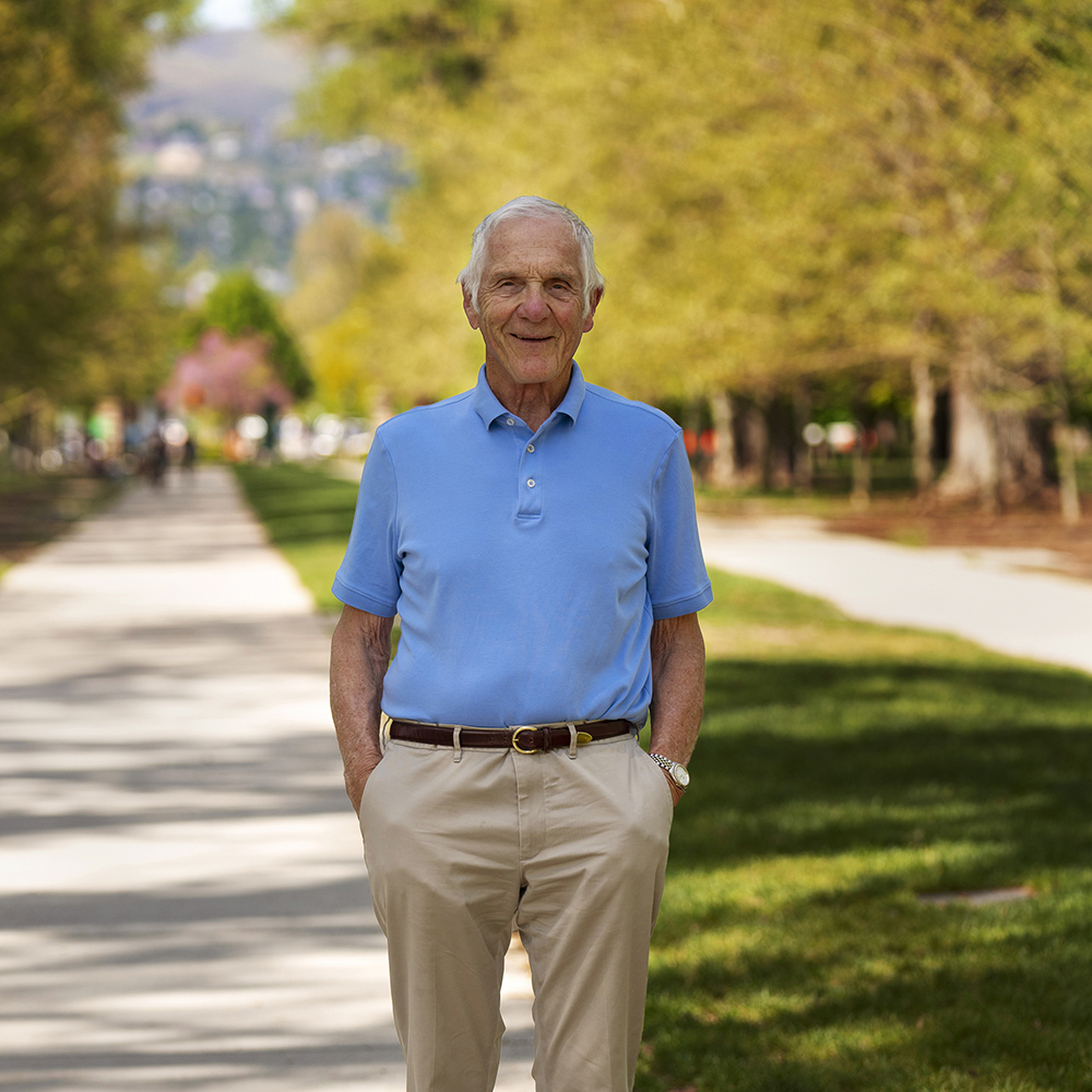 Senior Man Taking Walk Outdoors City